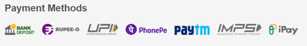 payment methods crickex